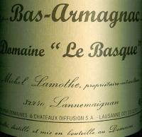 Armagnac Le Basque étiquette bouteille
